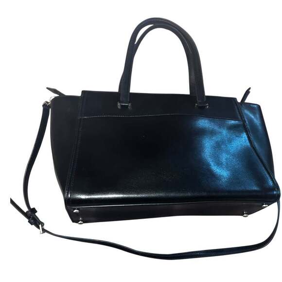 Kate Spade Hayden Jackson Street Leather Satchel Black - Picture 2 of 5